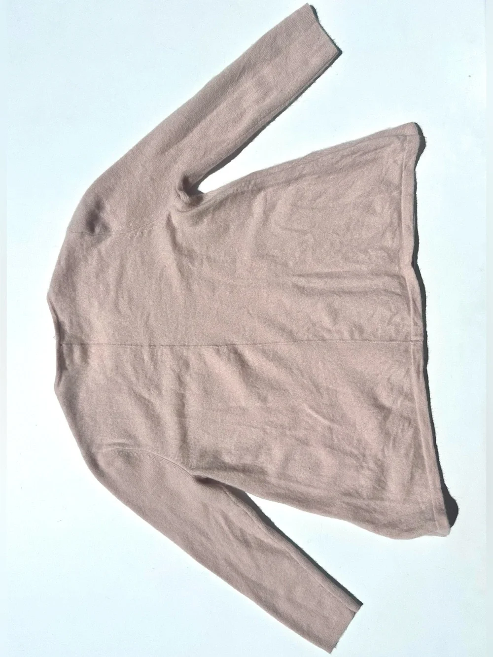Nordstrom 100% Cashmere Brushed Soft Knit Crewneck Sweater, Light Blush Pink, XS